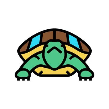 Turtle tropical color icon vector illustration Stock Illustration