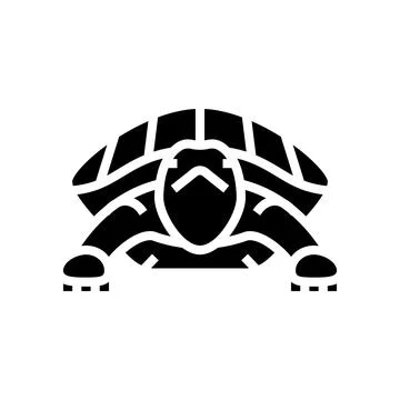 Turtle tropical glyph icon vector illustration Illustrazione stock