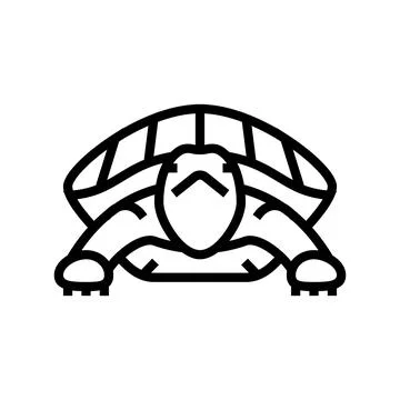 Turtle tropical line icon vector illustration 스톡 일러스트