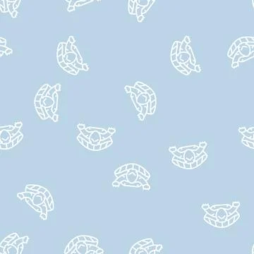 Turtle tropical line seamless pattern イラスト素材