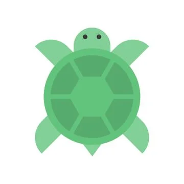 Turtle vector, Chinese New Year related flat style icon Stock Illustration
