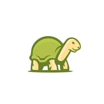 Turtle vector logo on white Stock Illustration