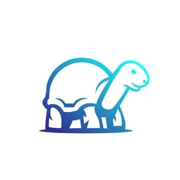 Turtle vector outline Illustrazione stock