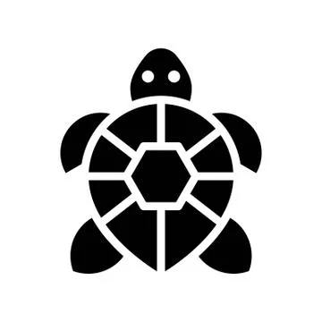 Turtle vector, tropical related solid style icon Stock Illustration