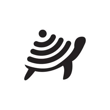 Turtle with wifi internet logo design, vector graphic symbol icon illustrat.. Stock Illustration