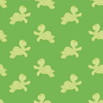 Turtles (green background) Stock-Illustration