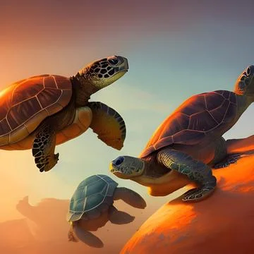 Turtles Stock Illustration