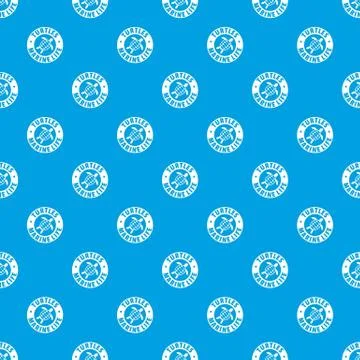 Turtles marine life pattern seamless blue 库存插图