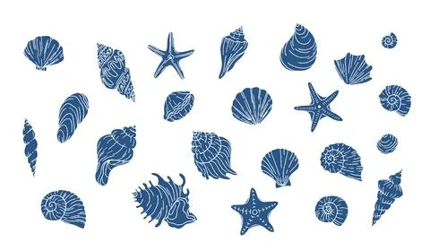 Turtles vector set. Doodle drawn engraved line illustration. A collection o.. Stock Illustration
