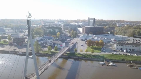 Turusild, Emajõgi, Tartu Stock Footage 100877416