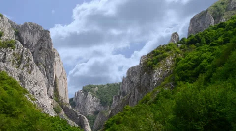 Turzii gorge time lapse Stock Footage 24710114