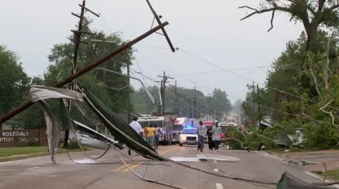 Tuscaloosa Tornado Aftermath Stock Footage 12623036