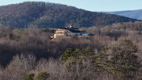 Tuscan building in the mountains Stock Footage 322066835