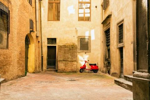Tuscan Courtyard Stock Photos