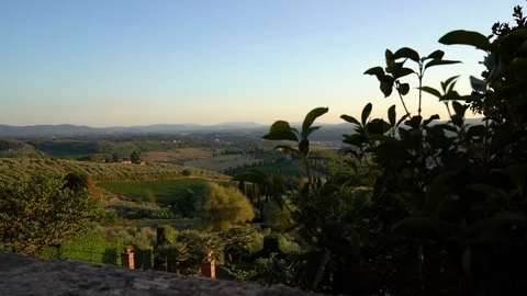 Tuscan Hills at Sunset Stock Footage 114579317