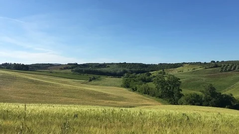 Tuscan landscape in spring Stock Footage 77185289