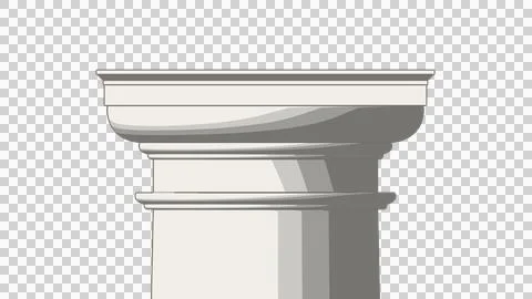 Tuscan order column capital with classical doric style toon illustration 스톡 일러스트