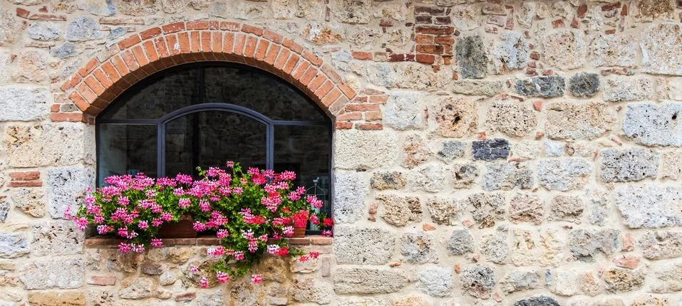 Tuscan window Foto stock
