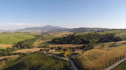 Tuscany aerial view Stock Footage 39596489