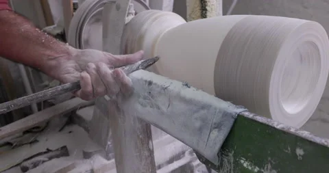 Tuscany - The expert hand of an alabaster worker Stock Footage 162121920