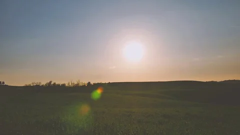 Tuscany landscape at the sunset Stock Footage 75180532