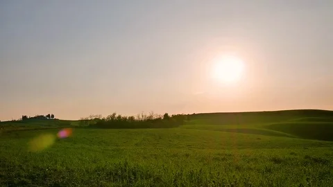 Tuscany landscape at the sunset Stock Footage 75180752