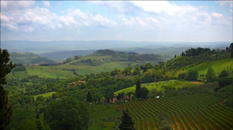 Tuscany landscape time-lapse Italy Stock Footage