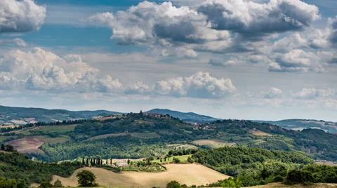 Tuscany landscape Timelapse Stock Footage 69007506