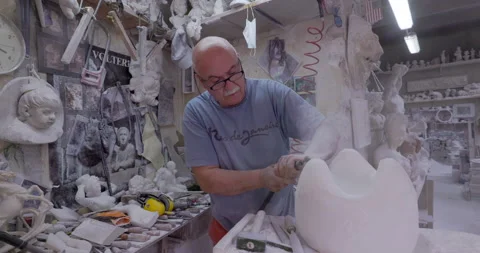 Tuscany - The magic of creation from alabaster Stock Footage 162122052