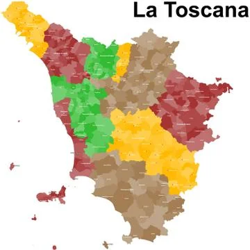 Tuscany Map Stock Illustration