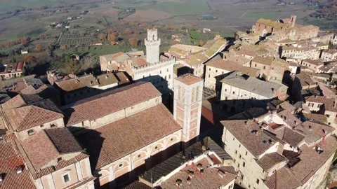 Tuscany Old Town Montepulciano Stock Footage