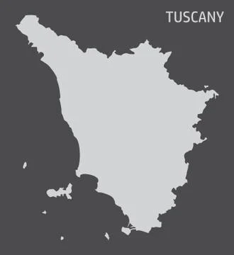 Tuscany region map Stock Illustration