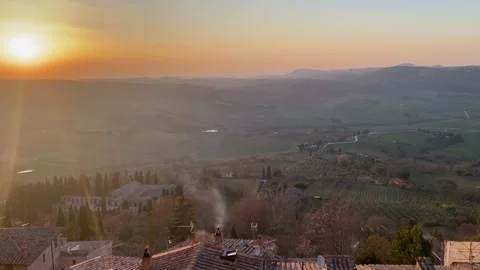 Tuscany Sunset Stock Footage 275213036