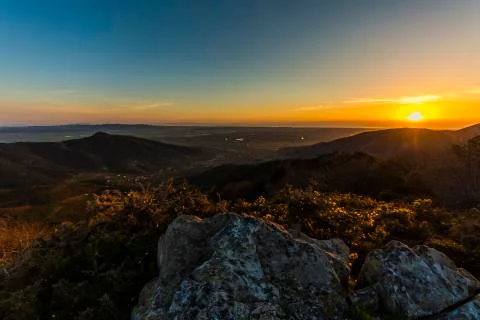 Tuscany sunset Stock Photos