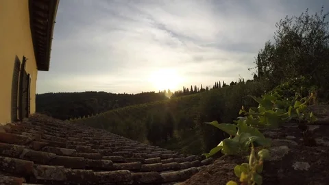 Tuscany sunset Timelapse Stock Footage 80412138