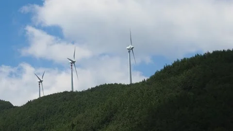 Tuscany,  wind turbines Stock Footage 147339361
