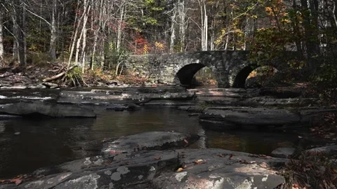Tusten Stone Arch Bridge 1 loop Stock Footage 259421624