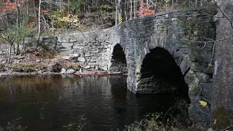 Tusten Stone Arch Bridge 2 loop Stock Footage 259421695