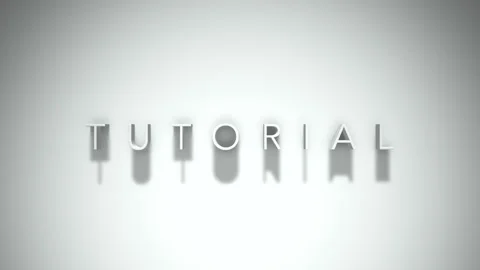 Tutorial 3D title animation with shadows on a white background Stock Footage 297389920