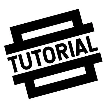Tutorial black stamp Stock Illustration