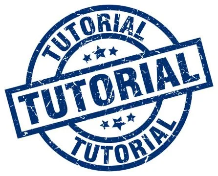Tutorial blue round grunge stamp Ilustración de archivo