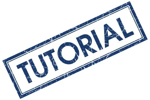 Tutorial blue square grungy stamp isolated on white background 库存插图