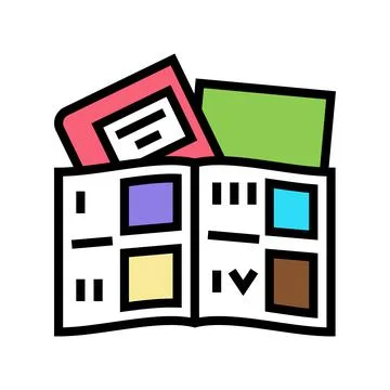 Tutorial book color icon vector illustration Stock Illustration