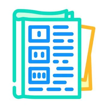 Tutorial book color icon vector illustration Stock Illustration