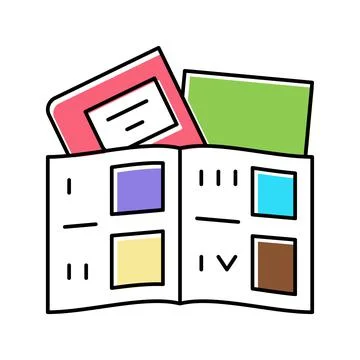 Tutorial book color icon vector illustration Illustrazione stock