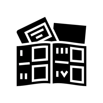 Tutorial book glyph icon vector illustration Stock Illustration