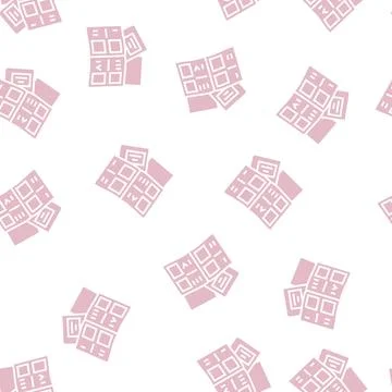 Tutorial book glyph seamless pattern 库存插图