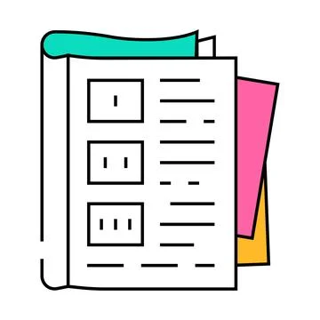 Tutorial book icon color illustration Stockillustratie