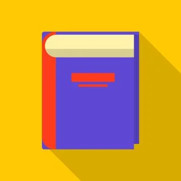 Tutorial book icon, flat style 库存插图