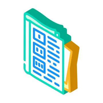 Tutorial book isometric icon vector illustration Stock Illustration